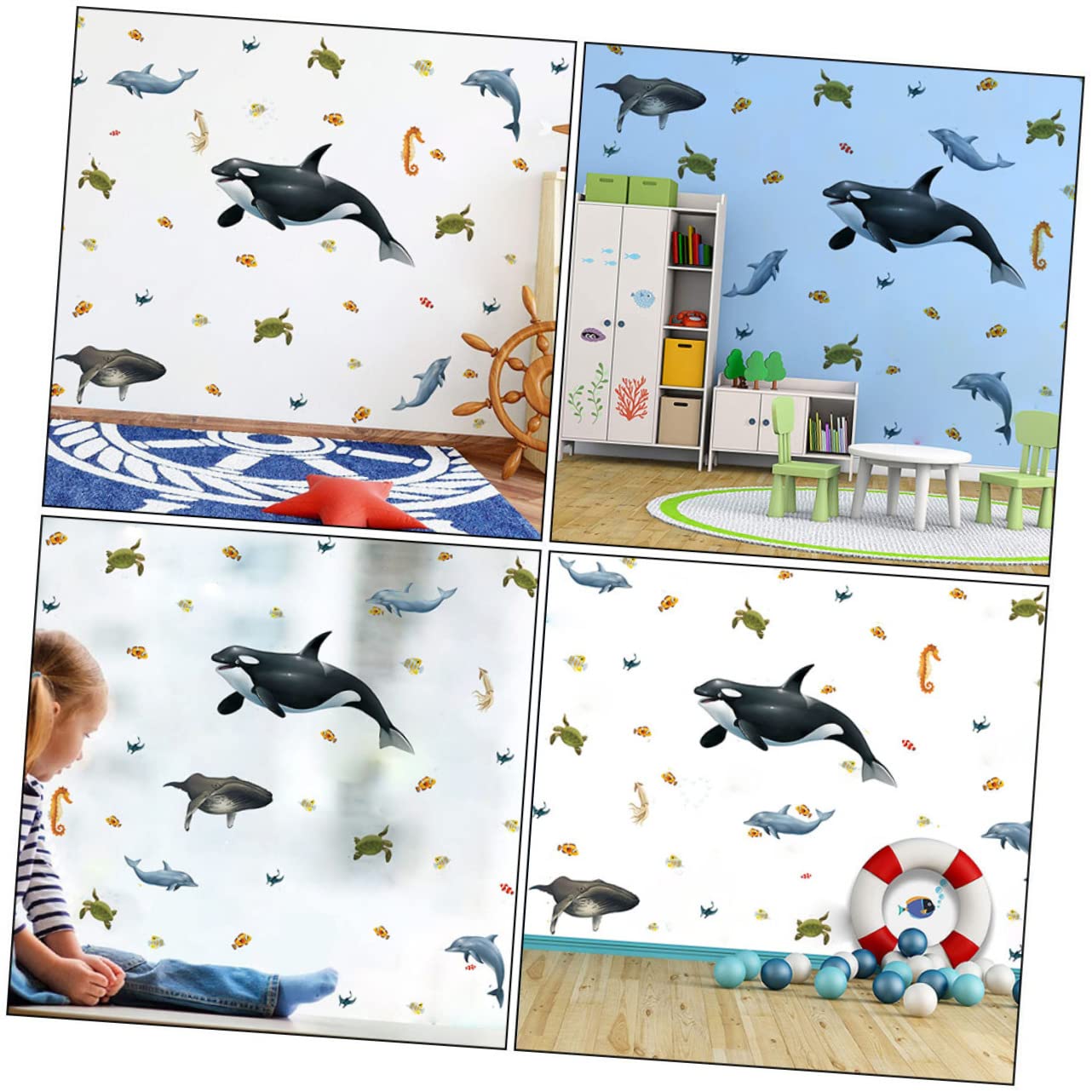 3 Piezas Pegatinas de Animales Decoración Infantil Adhesivos Habitación Dormitorios y Salas