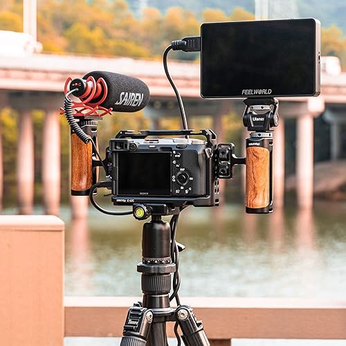 Miniatura 9 de Espejo para selfie con zapata fría para cámara + empuñadura lateral para cámara