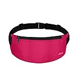 USHAKE Running Belt,Men or Women Ultra Light Bounce Free Waist Pouch Bag Fitness Workout Belt Sport Waist Pack Exercise Waist Bag for iPhone Samsung LG in Running Gym Marathon (Red)