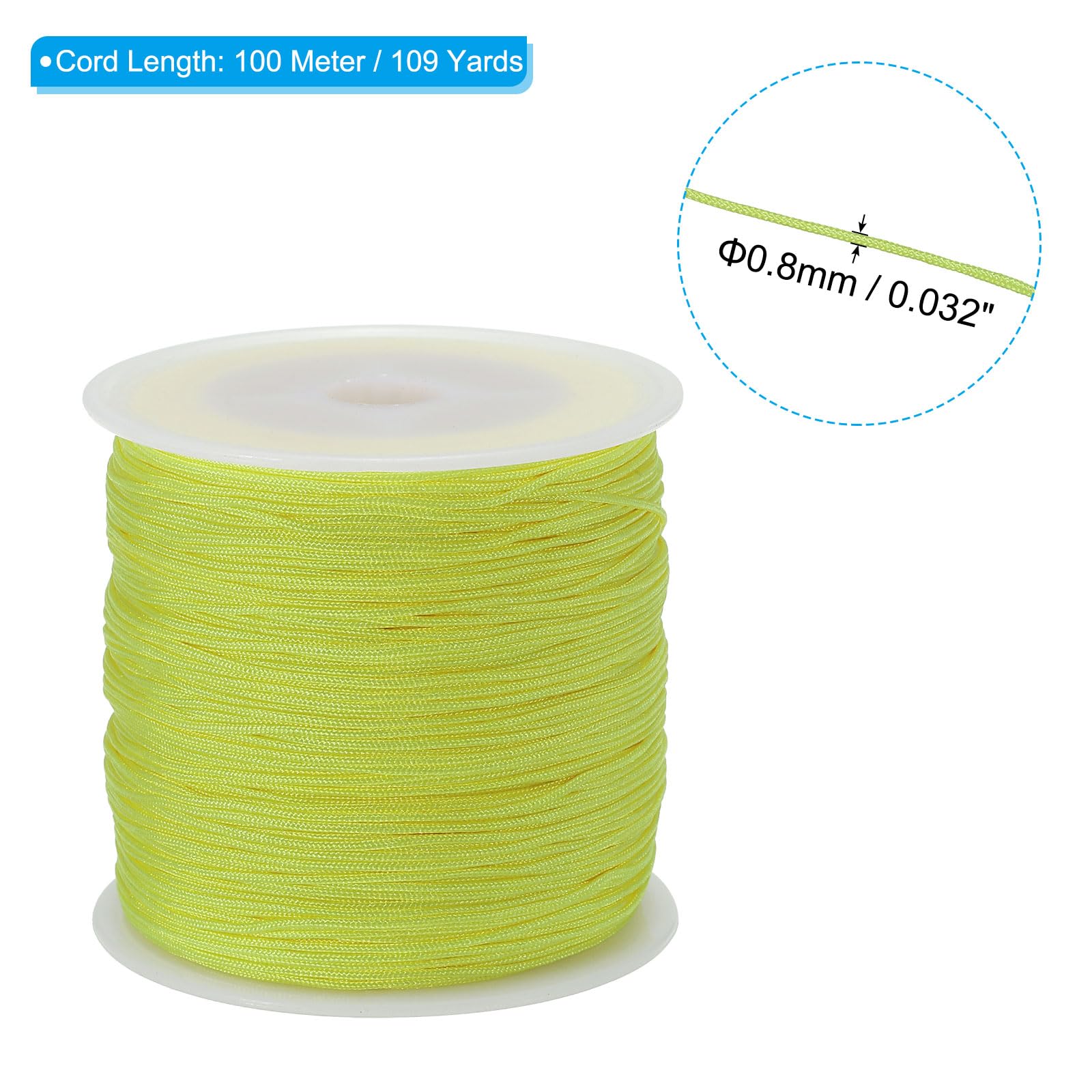 PATIKIL 0.8mm x 109 Yard Nylon Satin Cord - Image 2