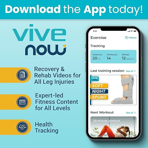 Miniatura 9 de Férula nocturna para fascitis plantar de Vive. El mejor soporte médico suave para espolón de talón, dolor de pies, dolor en el talón, alivio de la