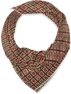 Mahjong Game Chinese square silk scarf dress scarves for winter