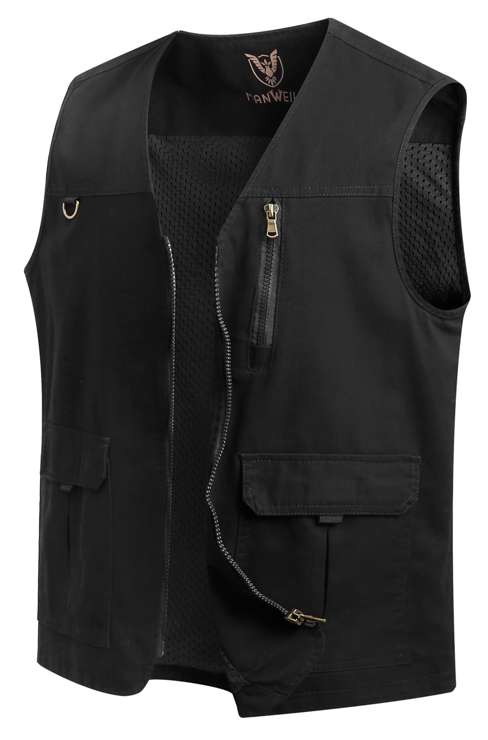 Herren Outdoor Weste Arbeitsweste Anglerweste Schnelltrocknende Freizeitweste Ärmellos Sport Weste Jagd Fotografie Weste Camping Multifunktionsweste