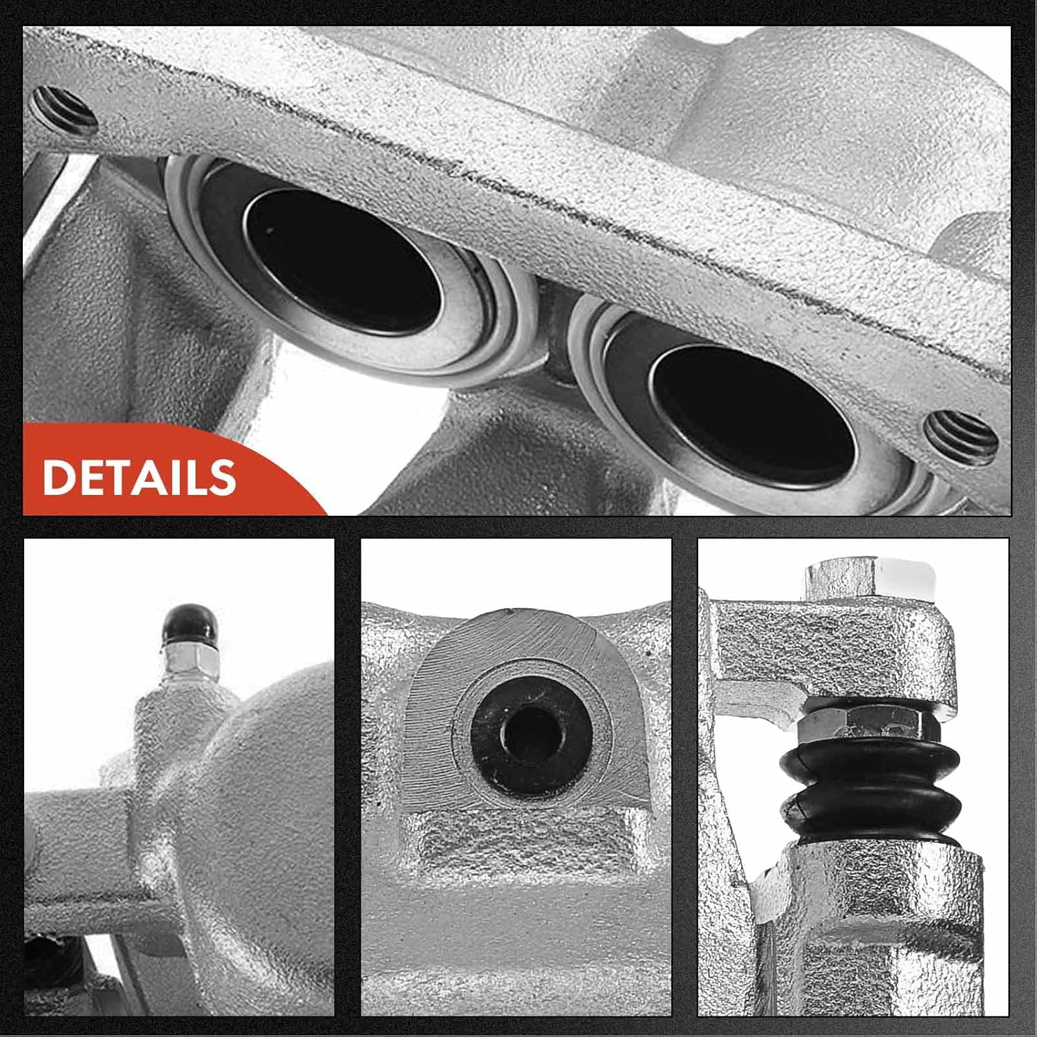 One Silver A-Premium Disc Brake Caliper Assembly with Bracket Compatible with Select Cadillac, Chevy and GMC Models- XTS, Escalade, Avalanche, Suburban, Silverado, Express, Sierra, Yukon XL and more - Front Side