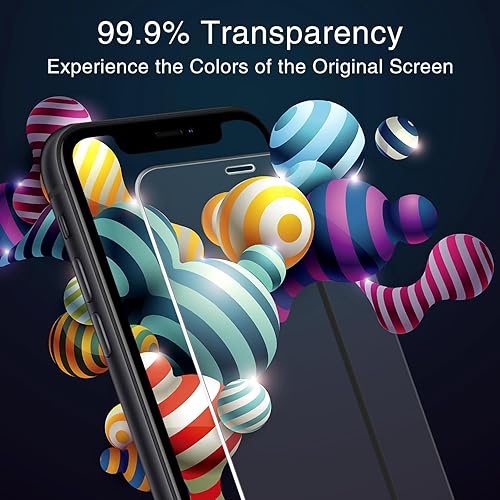 Miniatura 5 de KAREEN Paquete de 2 protectores de pantalla para iPhone 11, iPhone XR película de vidrio templado de 6.1 pulgadas, dureza 9H, antiarañazos, sin