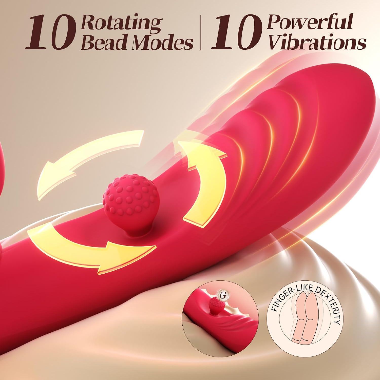 Rabbit Vibrator Vibrating Dildo G Spot Vibrators Rose Toy Clitoral Stimulator Female Sex Toys Adult Toys 360° Bead Rotation 10 Vibrations Licking Rotating Tongue Licking Sensory Toys Woman