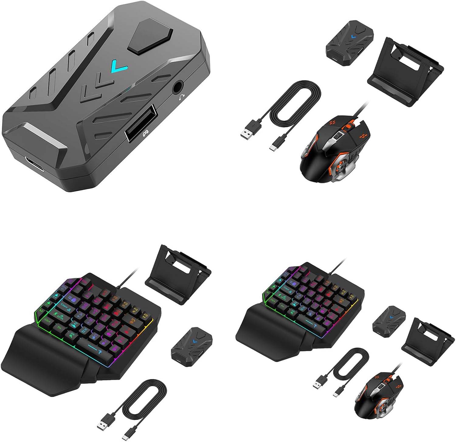 Mobile Controller Converter Cellphones Gamepad to Keyboard and 3.5mm Connection Mobile Game