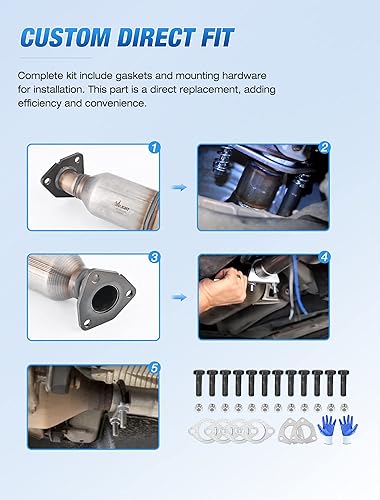 Miniatura 4 de Nilight Juego de convertidor catalítico para Chevy Traverse 2009-2017 / GMC Acadia 2007-2017 / Saturn Outlook 2007-2010 / Buick Enclave 2008 2009