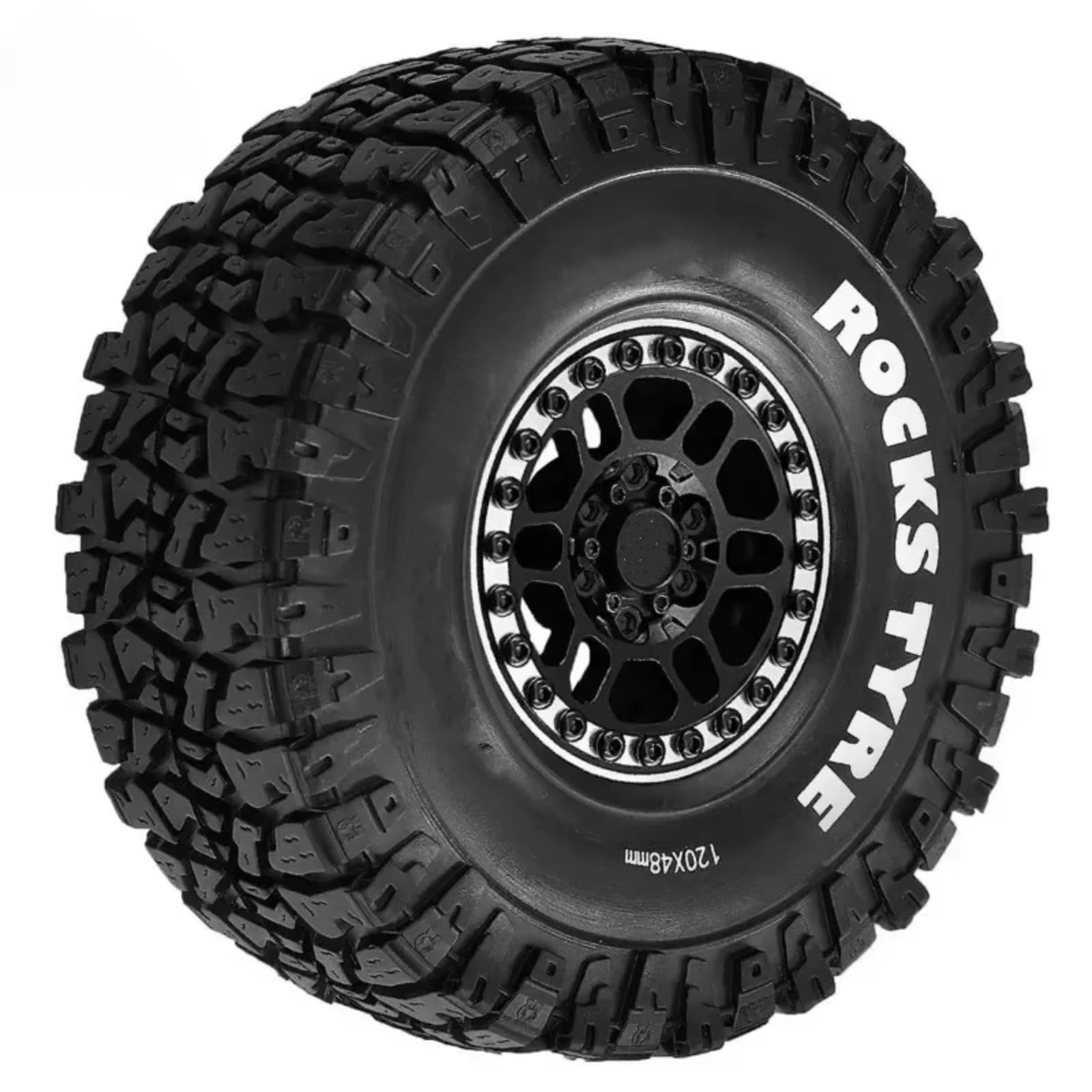 Beadlock Ruote Pneumatici In Gomma Metallo Per Traxxas Per TRX4 Per Axial Per SCX10 II III Per Redcat Gen 8 1/10 RC Auto Crawler Aggiornamenti Parti Ricambi Crawler RC