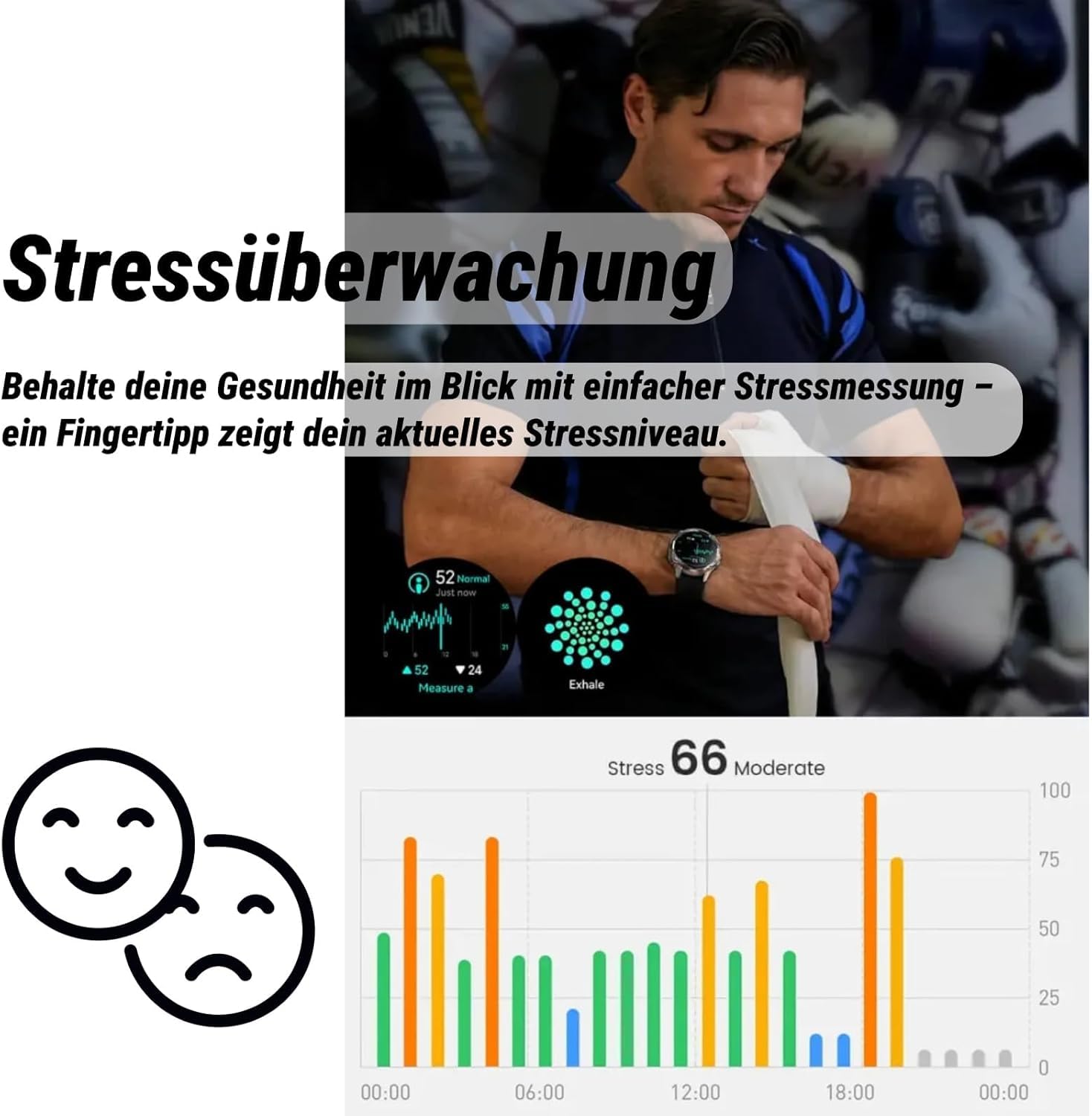 Sekoda GPS Smartwatch–Dualband GPS Mit 6Satelliten&170+Fitnessdaten.15Tage Akku,misst Herzfrequenz&SPO₂, Bluetooth 5.3 (Schwarz)