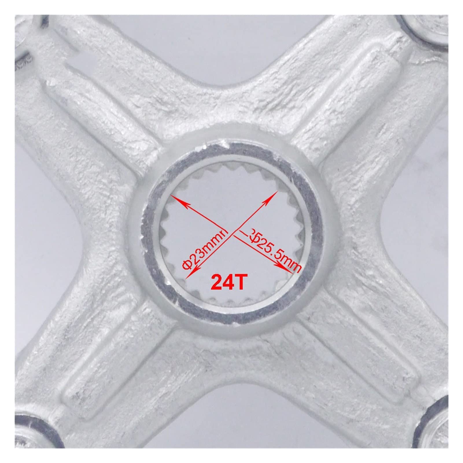 4*M10 115mm 24T Hinterachse Radnabe Kompatibel mit Motoland 250s RAPTOR ATV YFM 350 450 660 700 Mikilon Rapide 250S 1PE-F53K0-00