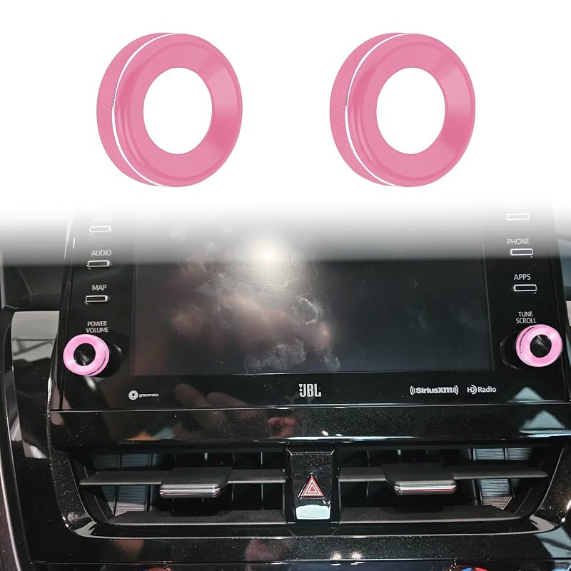 Moldura para manopla de tela sensível ao toque Toyota C-HR, Camry, Corolla, Sienna, Tacoma e Venza rosa Tyifxom