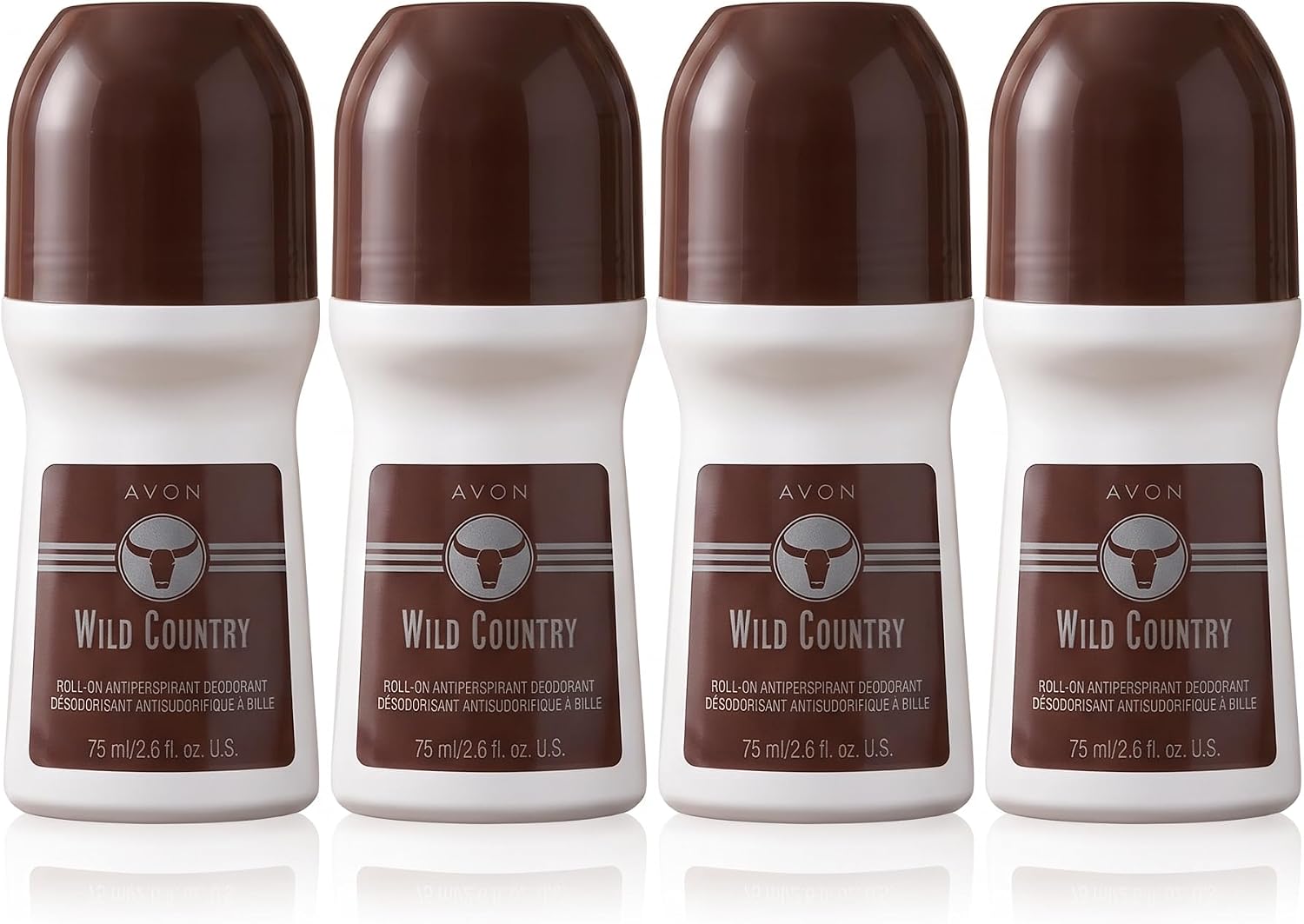 AVON Wild Country Roll-On Antiperspirant Deodorant - 2.6 oz - 4 pack