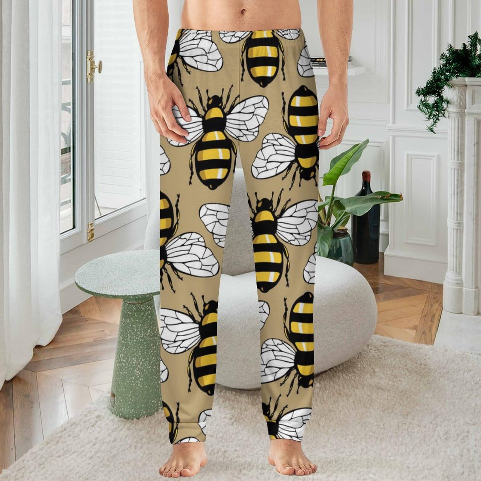Elastische Taille Slaap Pyjama Broek Voor Mannen Pyjama Bodems Voor