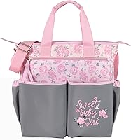 Vista 3 de Bolsa de pañales de dinosaurio cruzada con cambiador para bebé, juego de bolsa de pañales de 3 piezas