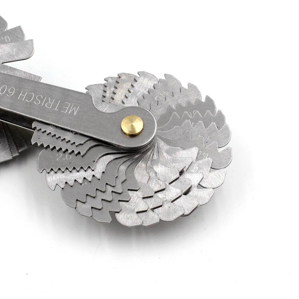 Jauge De Filetage Acier Inoxydable - Lot De 52 Feuilles - Métrique 60° Et Whitworth 55° - 0.25-6mm