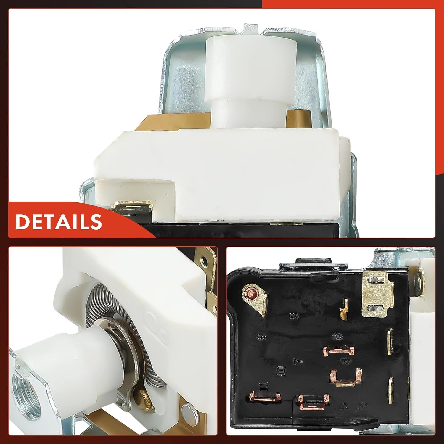 A-Premium Headlight Switch Instrument Panel Headlamp Dimmer Switch Compatible with Cadillac Brougham, Calais, Commercial Chassis, DeVille, Eldorado, Fleetwood, Seville, Without Fog Lights
