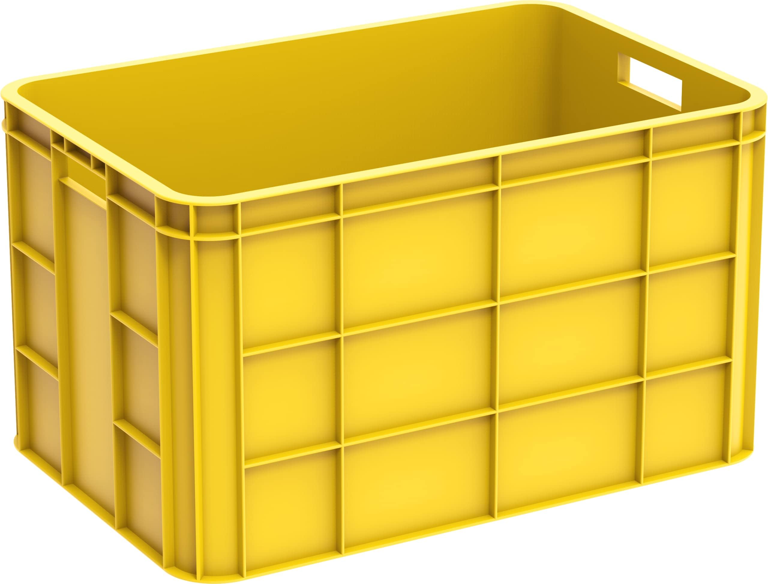 Storage Crate 71.5 Liters, Yellow, IFCRFH006YL, Fish Crate