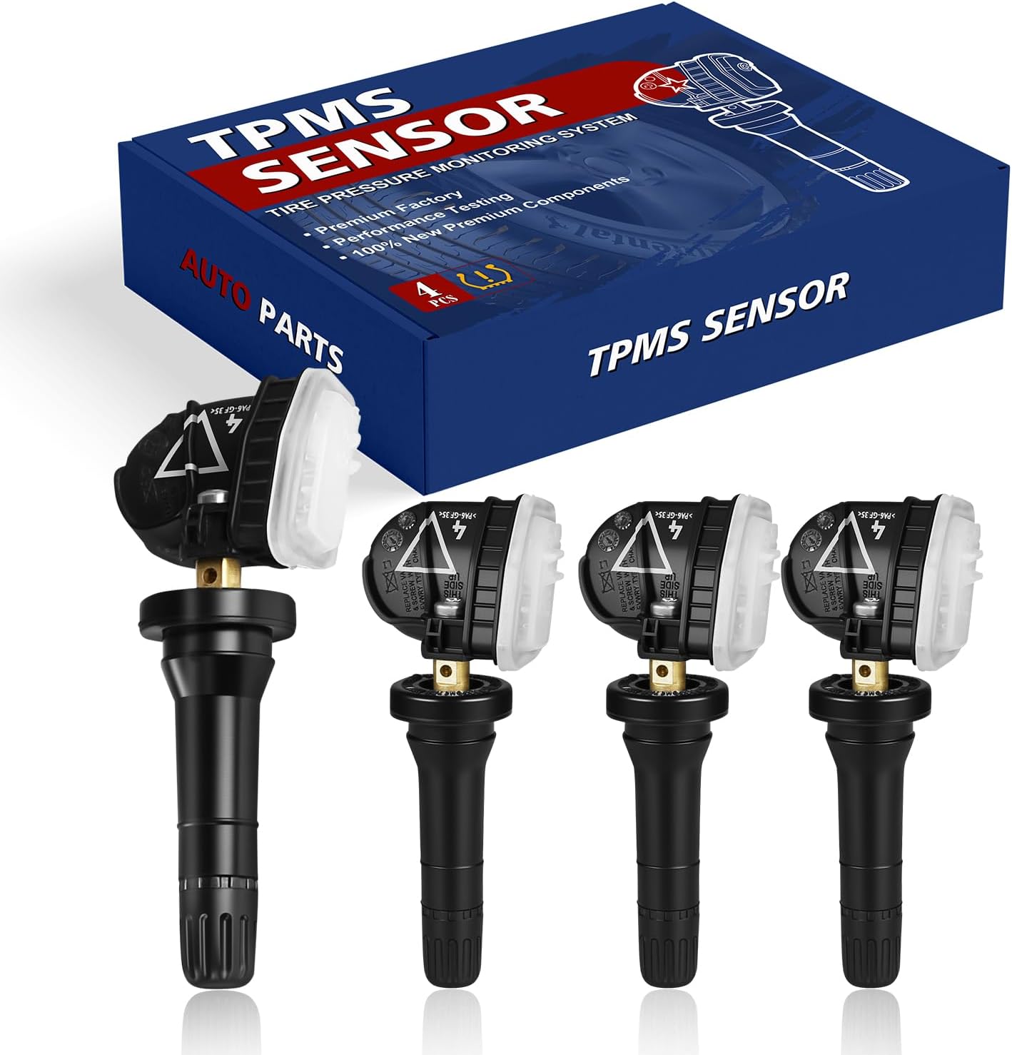 Pre-Programmed Tire Pressure Monitoring Sensor 433MHz TPMS Sensor Compatible with Chevy 2016-2022 Traverse Malibu 2017 2018 Impala 2019 2020 2021 2022 Silverado 1500 2500hd 4PCS 13598773