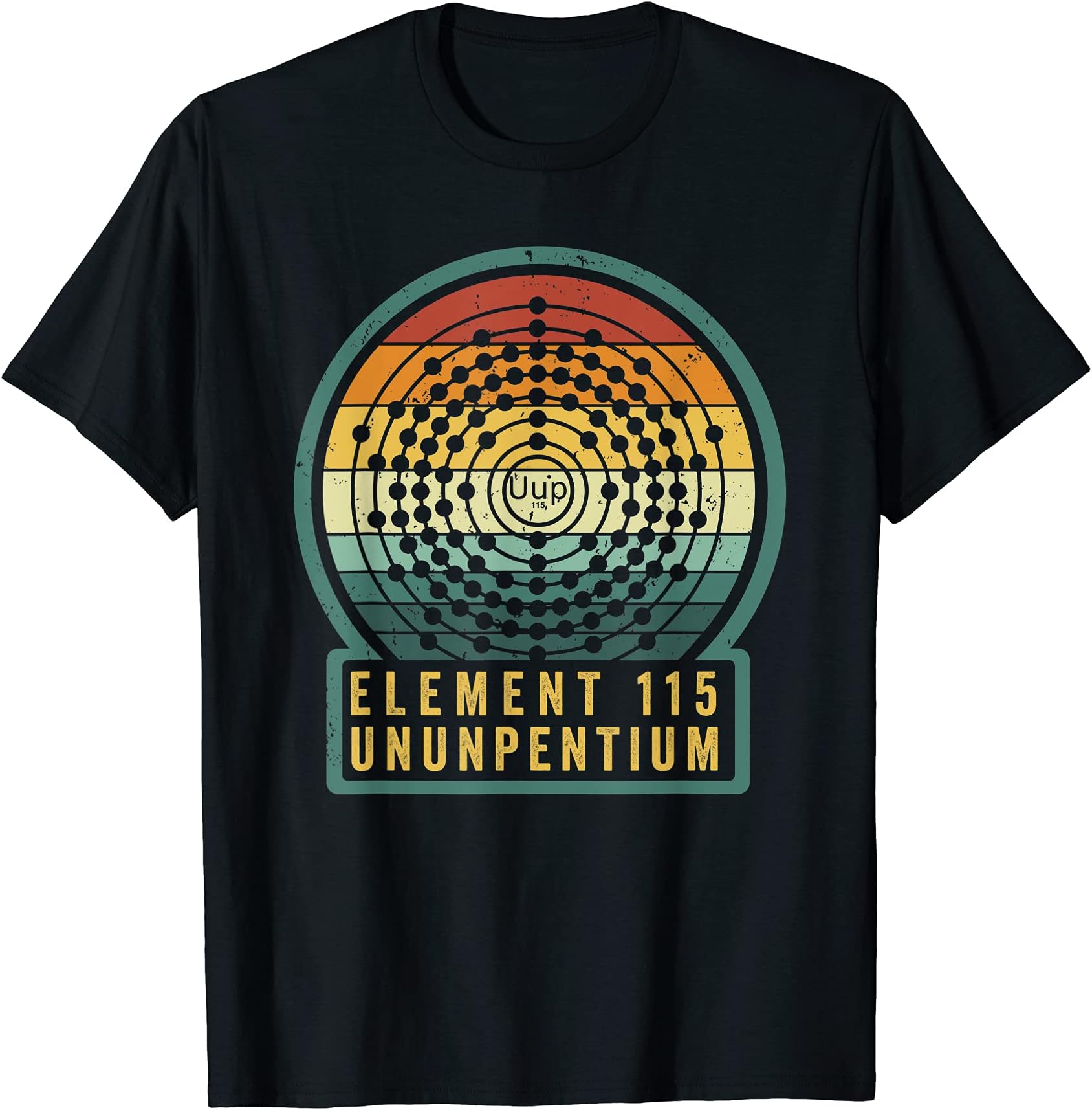 Retro Element 115 Ununpentium Alien Area 51 Electron Shell T-Shirt