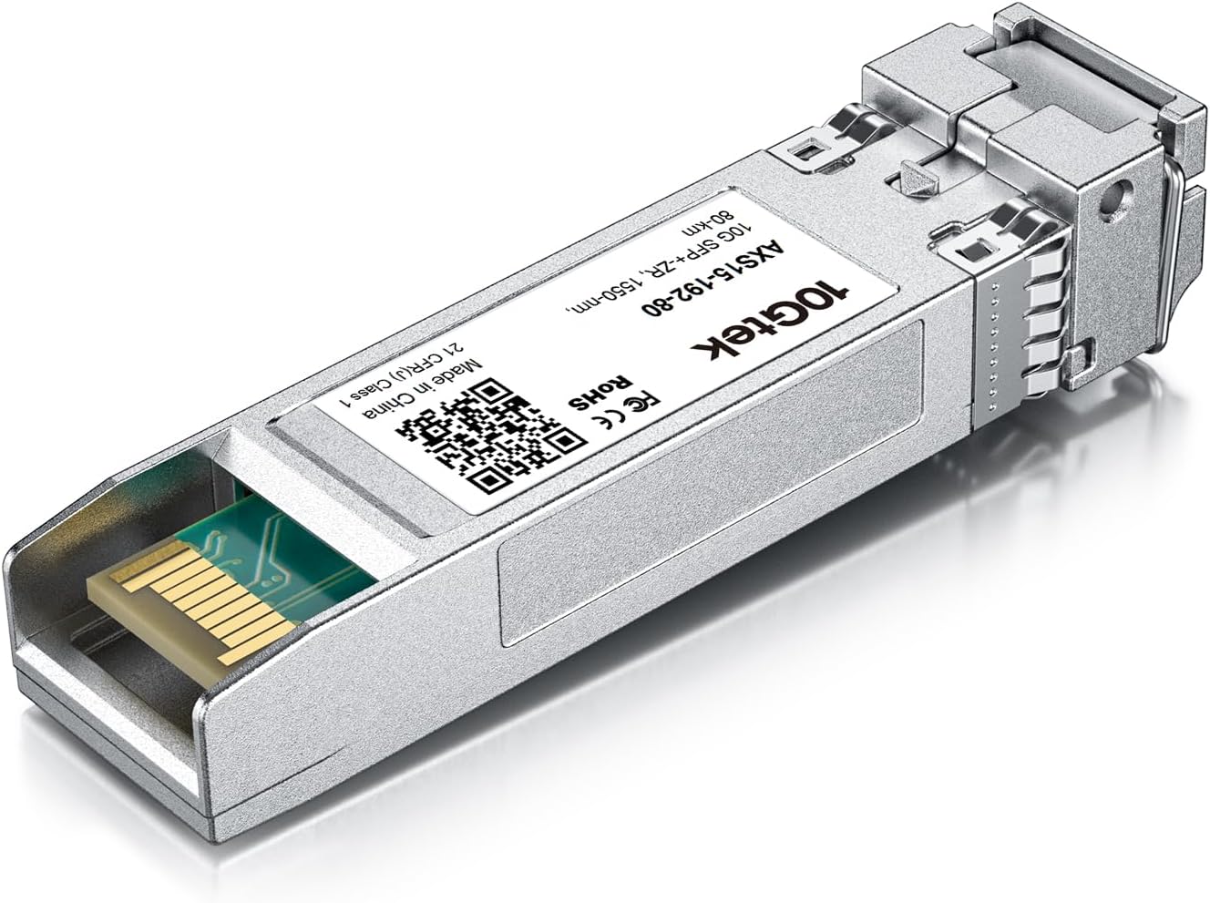 10Gtek 10GBase-ZR SFP+ Transceiver, 10G Singlemode 1550nm SFP+ Fiber Module Compatible with Ubiquiti UniFi, up to 80 km