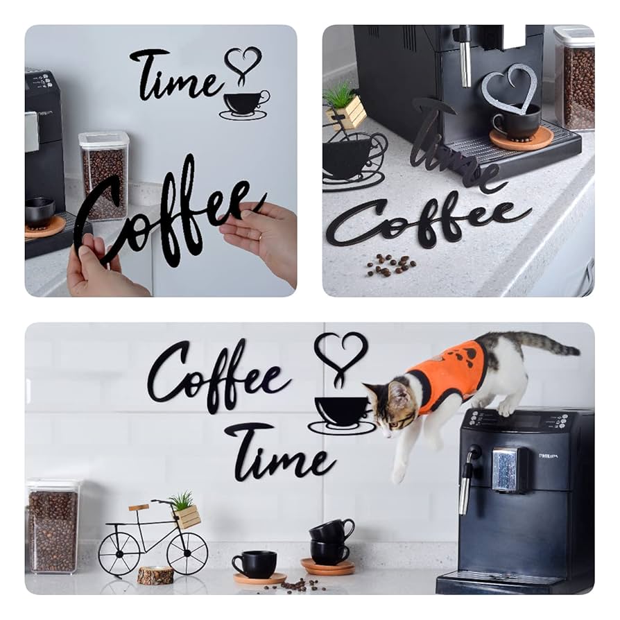 Amazon.com: 4eN Coffee Time Modern Wall Art & Sign Set