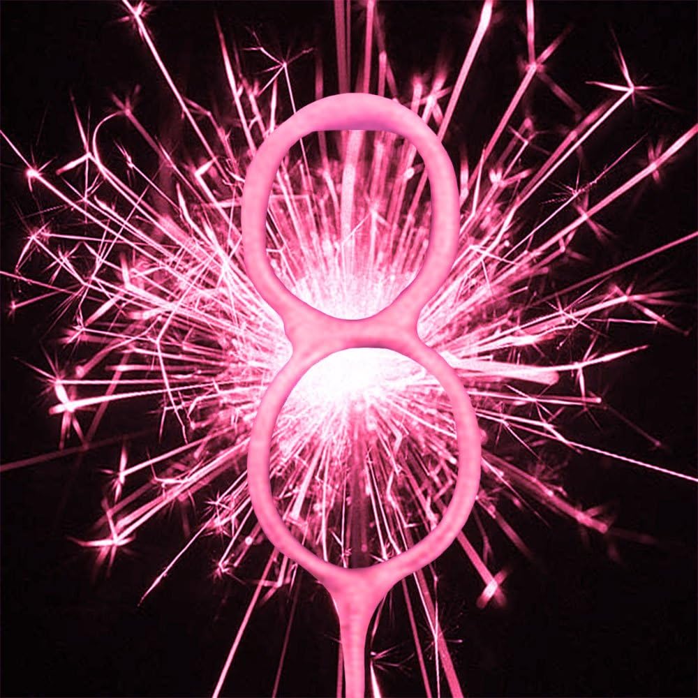 Pink Number Sparkler - Number 8