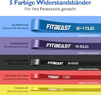 FitBeast Ellenállásos Gumiszalag Szett 5 Szinttel, Ajtócsattal és Fogórugókkal 2