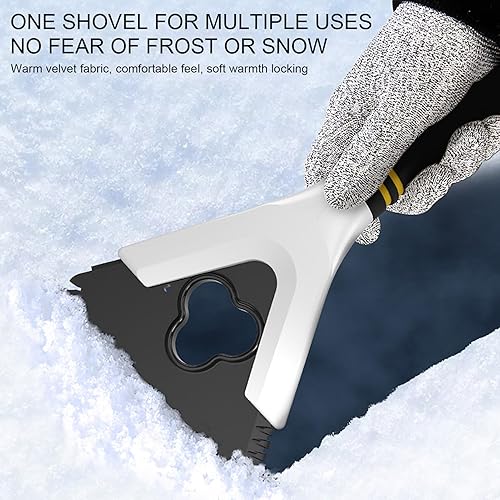 Miniatura 2 de Pala de nieve para automóvil, pala ergonómica para automóvil para eliminación de hielo y nieve, herramienta de limpieza de vehículos para SUV,