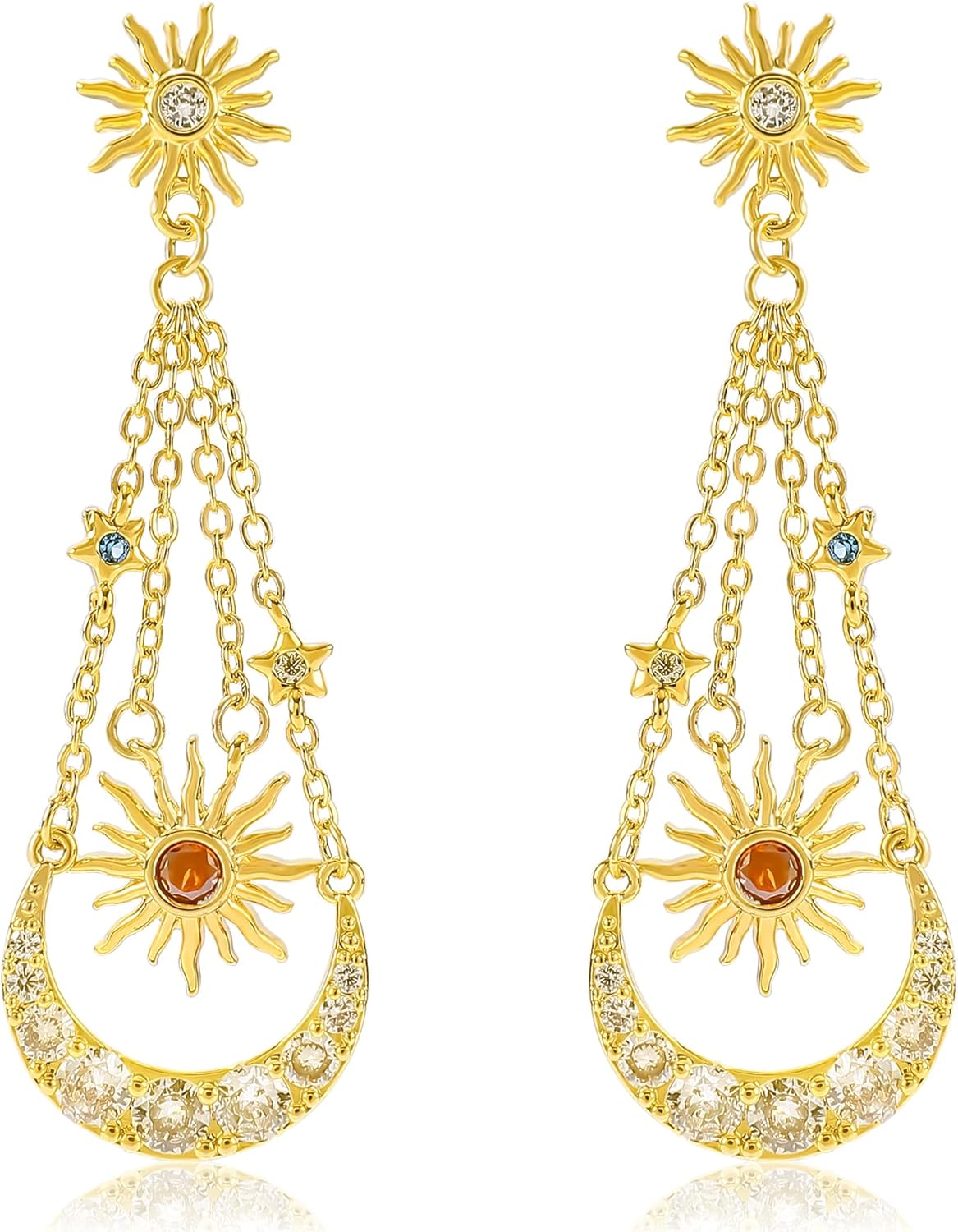 6876アンティークピアスイヤリングゴールド大ぶりフラワーシフォン