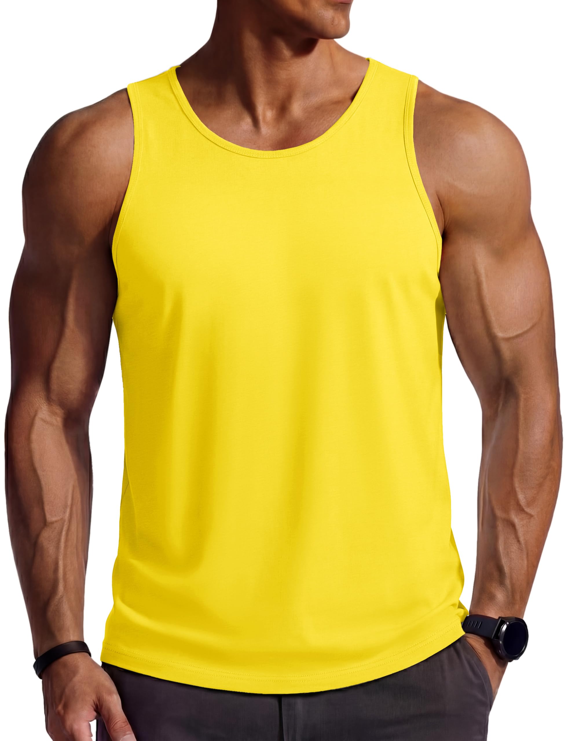TACVASEN Tank Top Herren Baumwolle Tanktops Ärmellos Gym Achselshirt Fitness Trägershirt Sport Muskelshirts Sommer