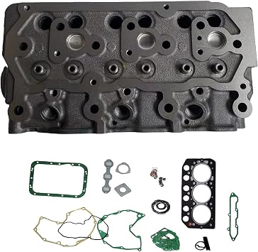 New Cylinder Head & Gasket Set Compatible with Mitsubishi S3L S3L2 Engine Caterpillar CAT Excavator 302.5C 303CR 303SR