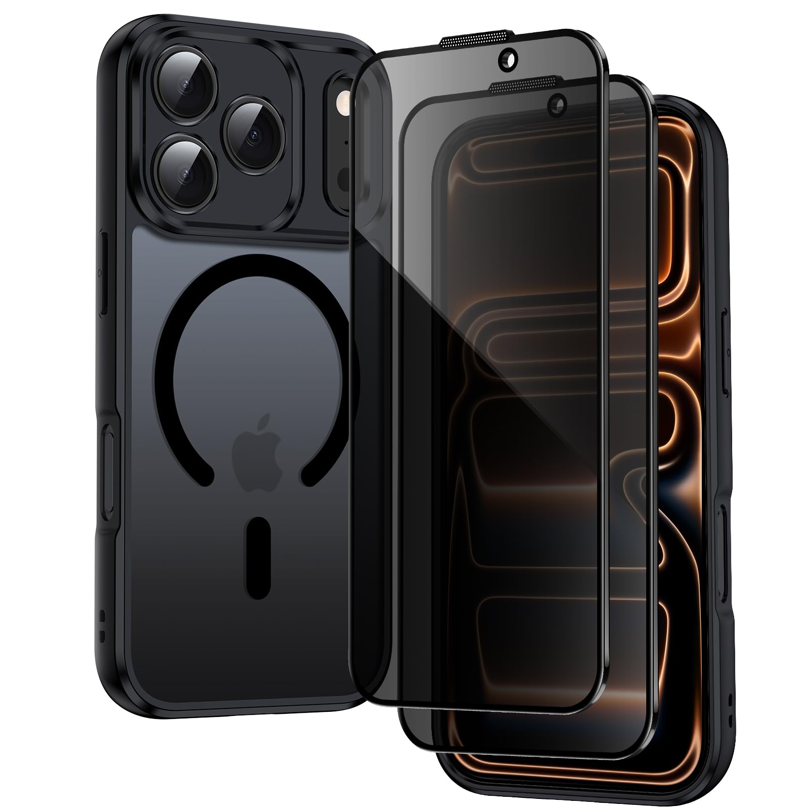 Coque Magnétique Transparente Pour IPhone 17 Pro Max – Compatible MagSafe, 2 Verres Trempés + 2 Protecteurs Caméra Inclus - 9