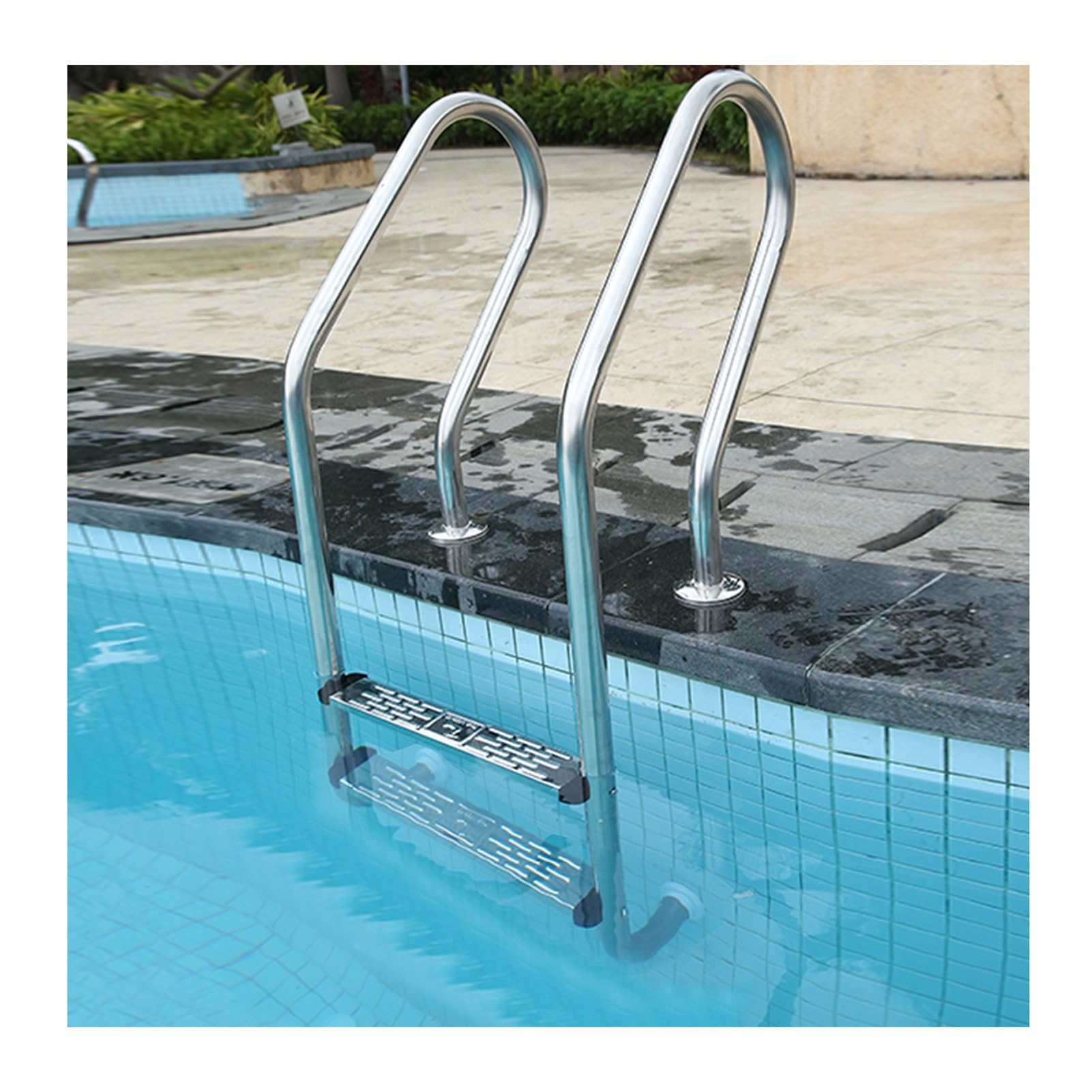 TYYCKJ Pool Ladders, Stainless Steel Ladder Steps, Pool Climbing Ladders with Handrails, Suitable For Swimming Pools, Spas, and Water Parks(2 steps)
