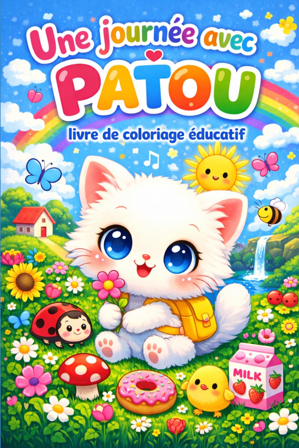 Une journée avec PATOU: Livre de coloriage 3 à 6 ans (Les aventures de PATOU)