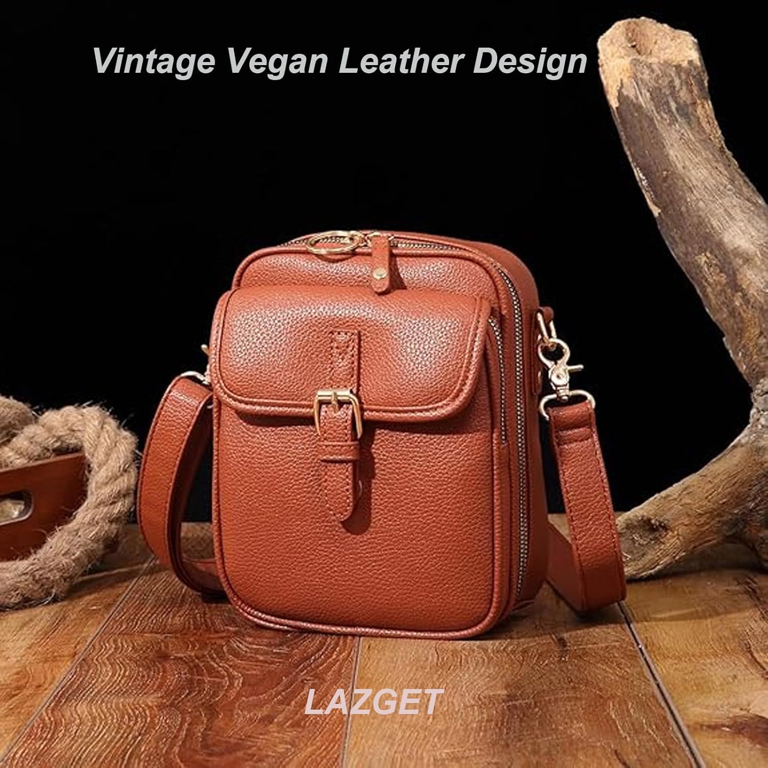 Leather Crossbody Bags for Women,Cross body Bag For Woman, Anti-Theft Vintage Built in Wallet