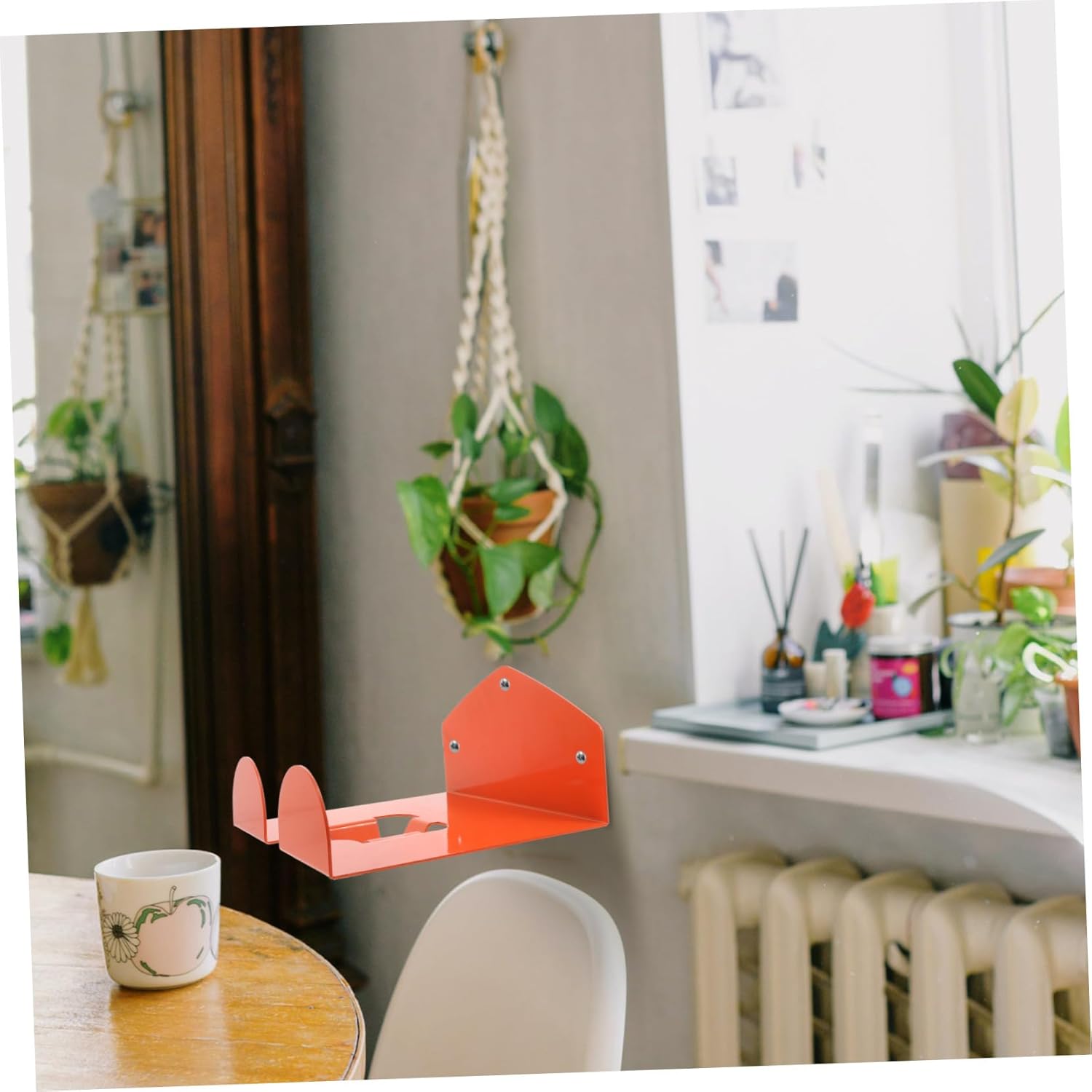 NUOBESTY Heavy Duty Electric Tool Hanging Rack Garage Wall Hook for Tool Organization Space-Saving Storage System with Quick Installation Garden and Garage Organizer in Orange