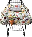 Boppy Shopping Cart Cover for Baby - 360° Coverage Cart Cover for Babies with Safety Harness, Toy Tether, One-Hand Placement, Machine-Washable, 6 Month & Up - Multicolor Farmer's Market