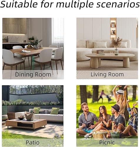 Miniatura 9 de Home Queen Juego de manteles rectangulares repelentes al agua con diseño de gofres, mantel moderno vintage de 54 x 70 pulgadas con 4 servilletas,