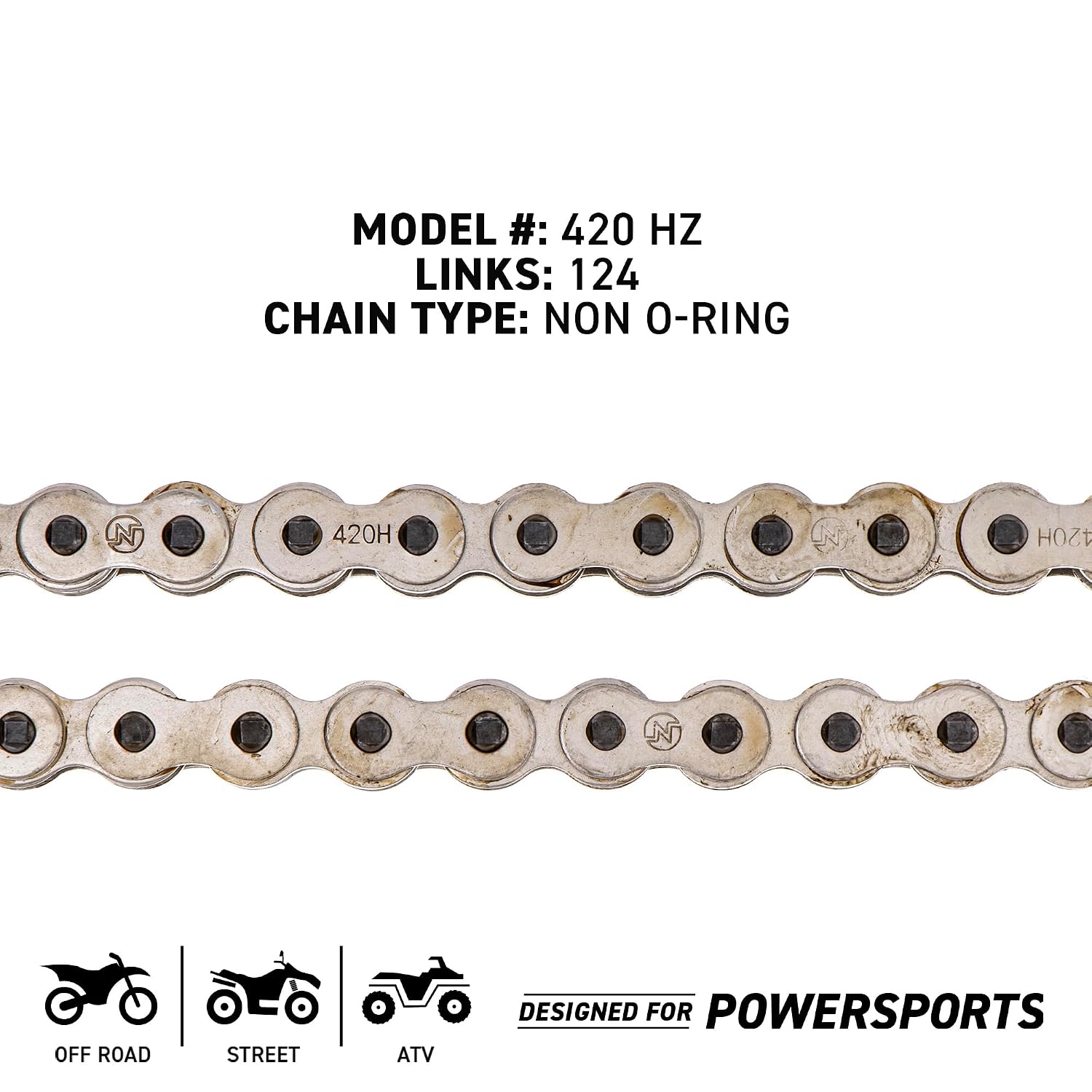 NICHE 420 Drive Chain 124 Links Standard Non O-Ring with Connecting Master Link