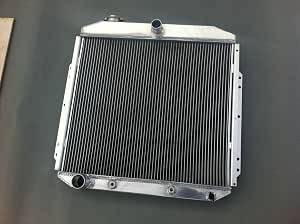 Fit Ford F-100 F-250 F-350 V8 1953-1956 4-Row Aluminum Radiator Shroud