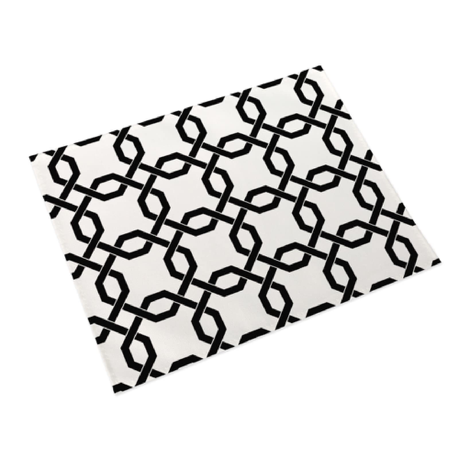 Manteles Individuales Beige Estilo Chino Salvamanteles Individuales Algodón Lino Lavable Individuales Mesa Resistente al Calor Bajoplatos Tapetes para Mesa Bajoplatos 30x45cm 6 Pcs