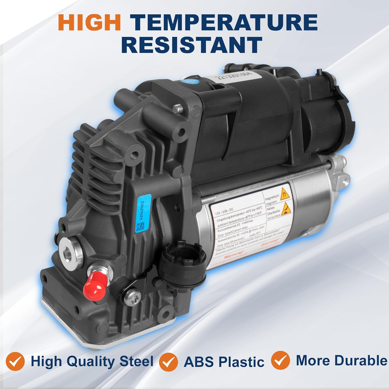 KUIPERAUTO 2213201604 Air Suspension Compressor Pump Compatible with 2007-2012 Mercede-Benz CL550 CL600 S550 S600 CL63 CL65 S63