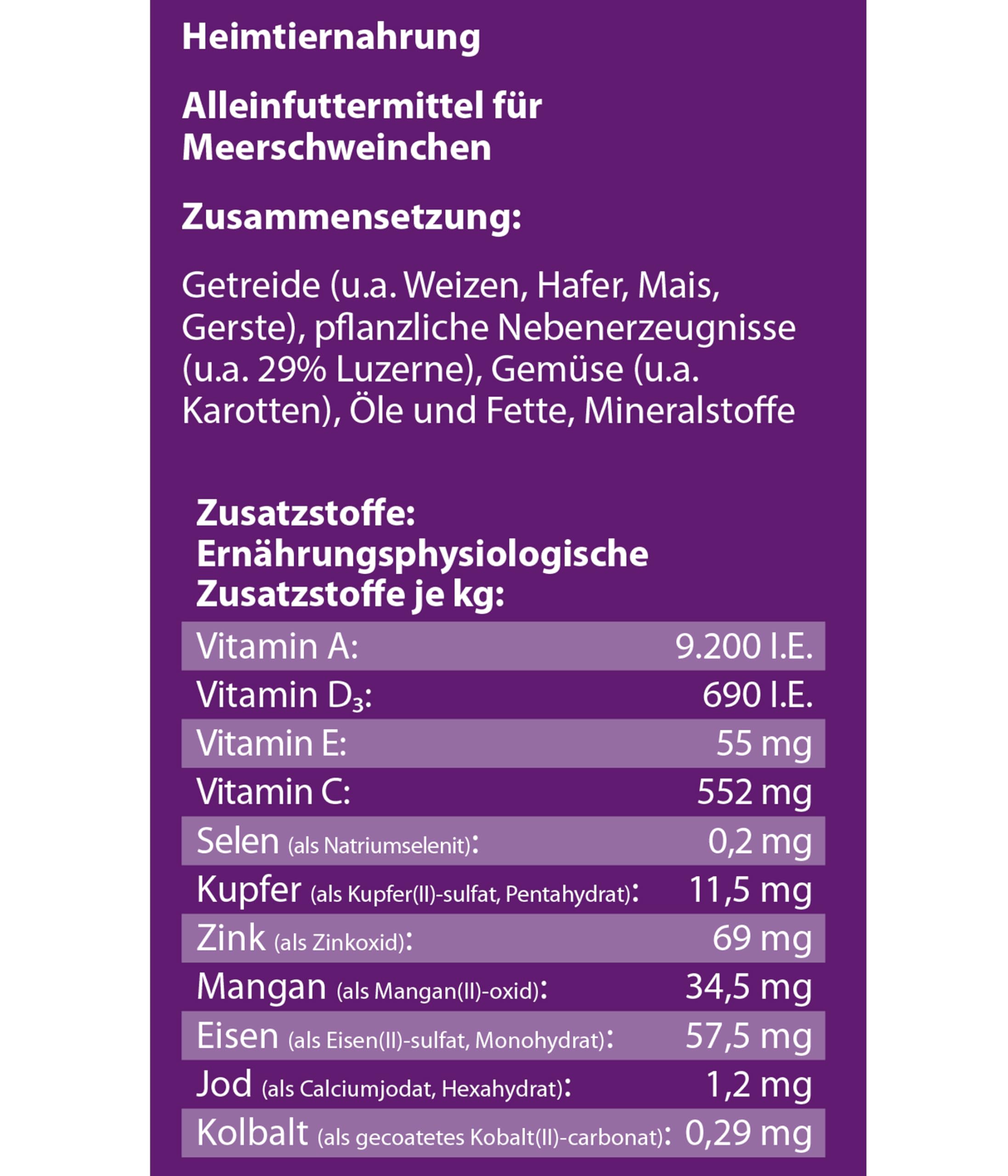 Dehner, mangime per porcellini d'India, 5 kg