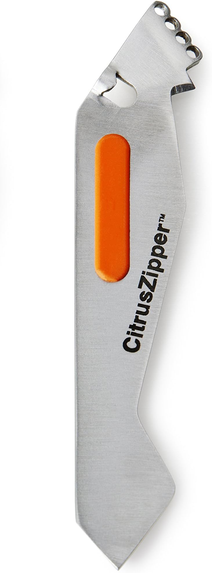 CitrusZipper Rapid Citrus Peel Removal Tool, Zester, Fruit Garnisher, Orange