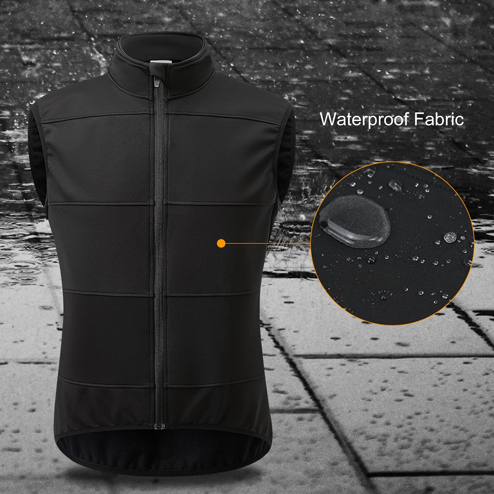 Chaleco de Ciclismo para Mujer, Transpirable Ligero Polar Térmico Impermeable Chaleco para Correr Chaqueta sin Tirantes,Azul,L