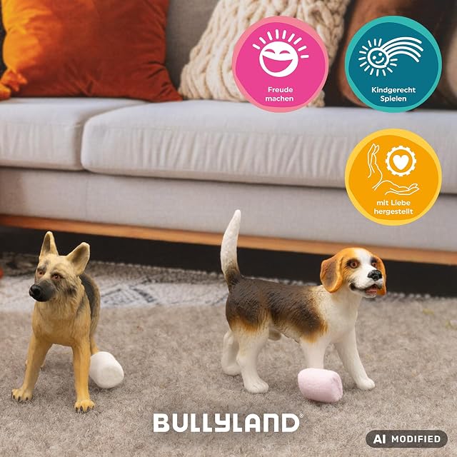Foto 2 de 3 de Bullyland 65424 - Figura de Juego, Beagle Henry, Aprox. 6 cm de Altura, Figura Pintada a Mano, sin PVC…