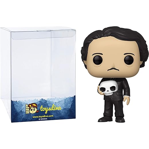Edgar Allan Poe: Funk O Pop! Icons Vinyl Figure Bundle With 1 Compatible 'Toysdiva' Graphic Protector (021-46774 - B)