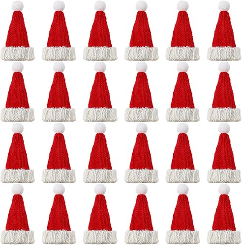 Bencailor Mini sombreros de Papá Noel para manualidades, pequeño sombrero de punto de Navidad, soporte para botella de vino, sombrero de muñeca de disponible en Yaxa Guatemala