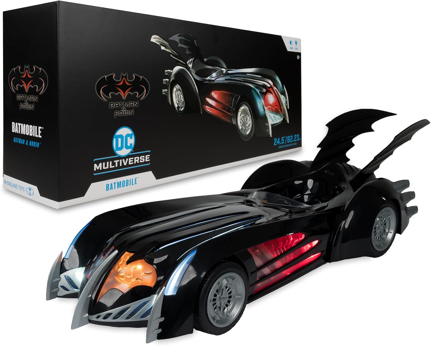 McFarlane Toys - DC Multiverse Batmobile (Batman & Robin) 24.5in Long Vehicle with Lights and Sound